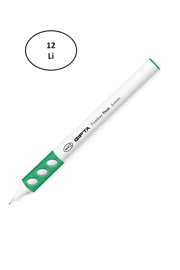im kırtasiye Gıpta Thick 0.4 mm Fineliner Green Felt Tip 12 pcs