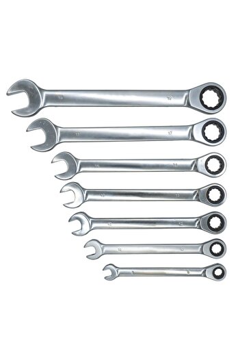 freed Grayzer 7 Piece Flat Ratchet Wrench Set