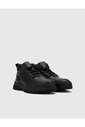 İLVİ Doston Genuine Leather Men's Black Boots