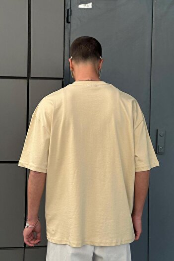 HAFKAGİYİM Κρέμα New Orleans 01 PM Oversize T-Shirt