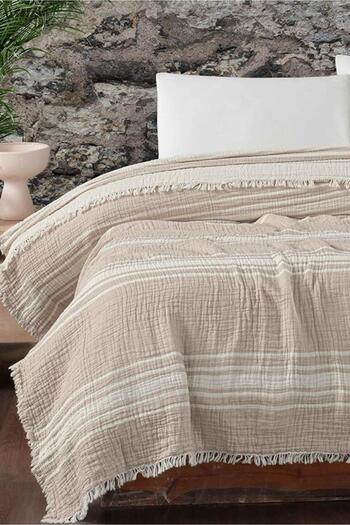 Mulberry Double Buldan Muslin Bedspread - Pique 100% Cotton