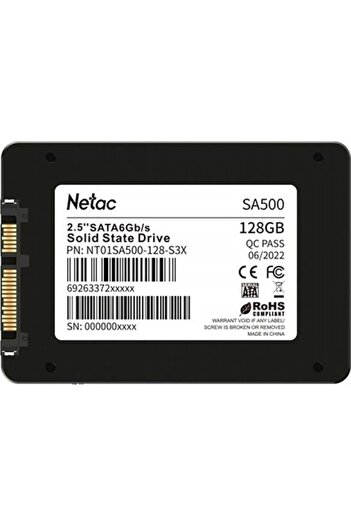 Netac SA500 128GB 2.5 SSD Disk NT01SA500-128-S3X