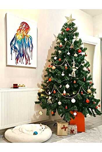 Winterfest Yılbaşı Çam Ağacı 210 Cm 800 Gür Dallı Demir Ayaklı YENİ ÜRÜN