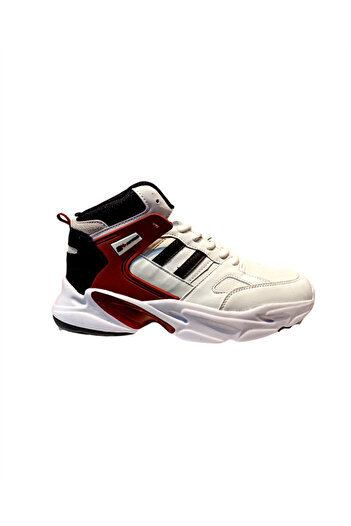 M.P. 231-1014 Men's White-Burgundy (40-44) Basketball Shoes
