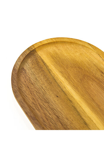 Naturalove Acacia Oval Serving Presentation Plate - Bamboo - 30X16X1.5 cm