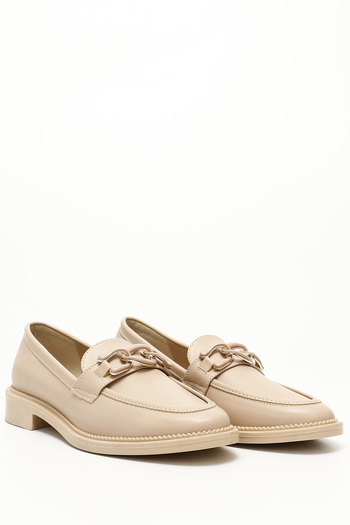 GÖNDERİ(R) Women/Girls Nude Buckle Loafer Shoes