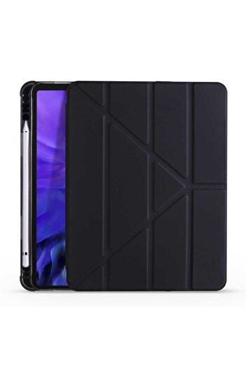 Fibaks İpad Air 11 Inch M2 M3 Çip Air 4. /5. /6. Nesil Kılıf Katlanır Kalem Bölmeli Uyku Modlu Kapak
