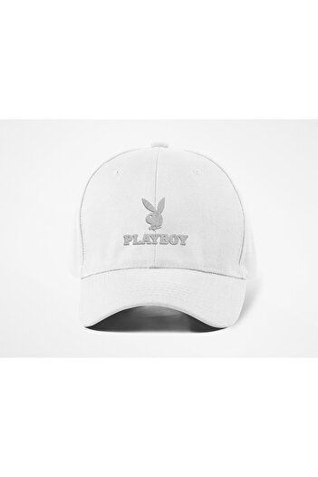 QUATEX Капелюх з вишивкою Playboy – білий, 100% бавовна, габардин, унісекс