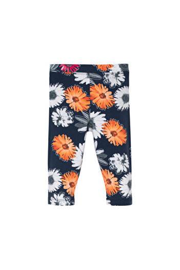 LOVETTI Stylized Sunflower Girl's Patterned Knee Length Leggings Capri
