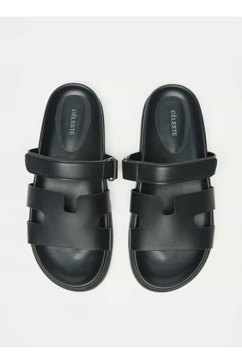 Celeste Women's Solid Slip-On Flat Sandals