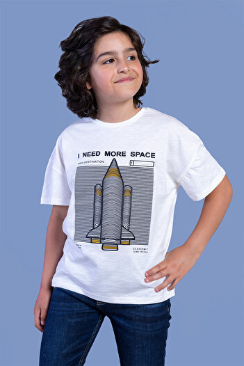 Toontoy Boy's Embossed Patterned T-Shirt