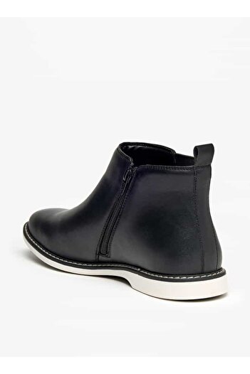 LBL by Shoexpress Solid Chelsea Boots with Gusset Detail and Zip Closure
