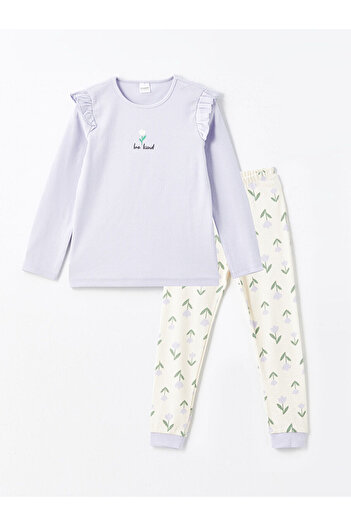 LC Waikiki LCWK Bisiklet Yaka Kız Çocuk Pijama Takımı