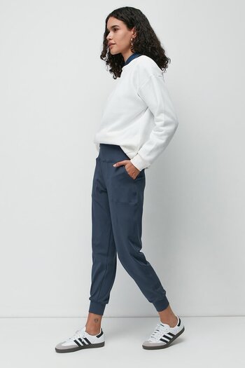 C&City Yüksek Bel Manşetli Paça Jogger Eşofman Altı 811 Indigo
