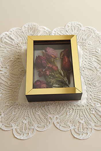 Verda Çerçeve 15x20x5 cm New Fashion Flower Memory Frame - Deep Rose Box
