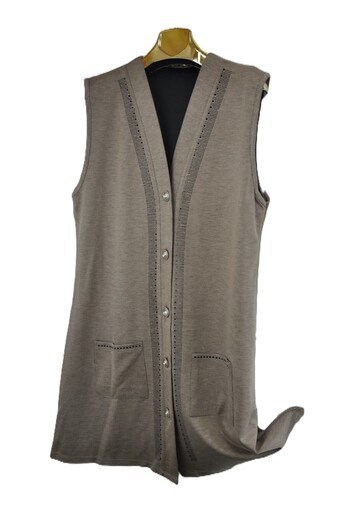 elma abone New Season Ecrin 5 Button Long Vest