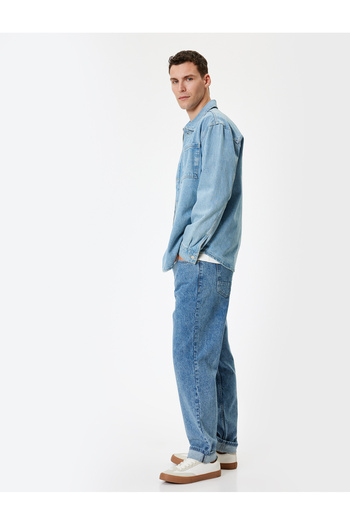 Koton Normál derekú 90-es évek Straight Fit farmernadrágja - Korban Jean