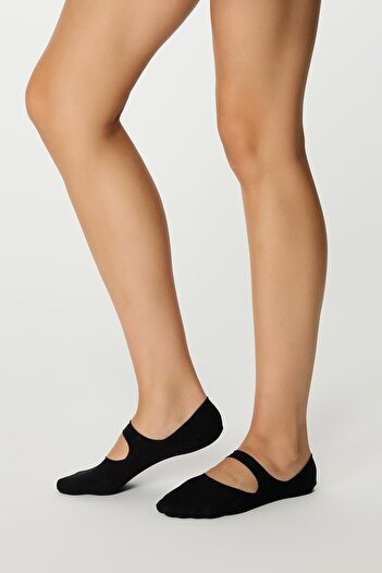 C&City Black Yoga Ballerina Socks