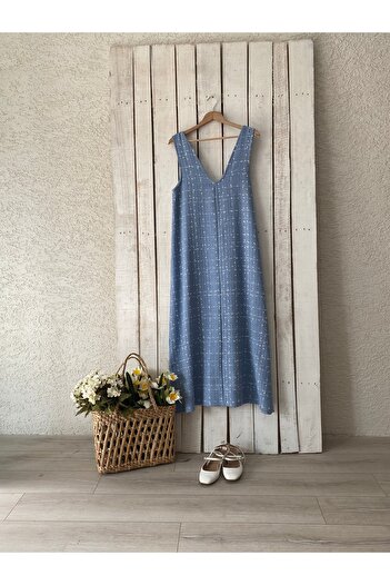 KÜÇÜĞÜM BUTİK Gilet din tweed în linie A Baby Blue