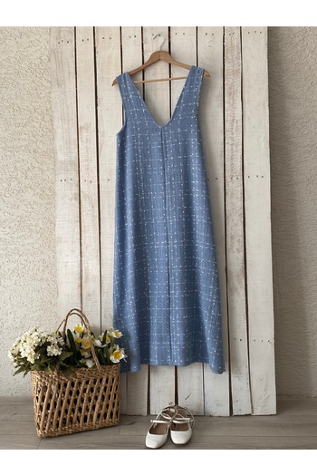 KÜÇÜĞÜM BUTİK Gilet din tweed în linie A Baby Blue