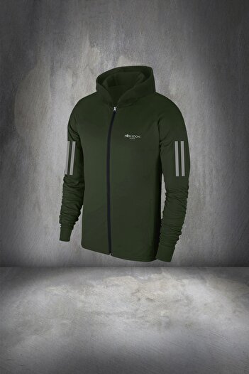 POSEIDON STORM Men's Khaki New Supra Combed Fabric Sports Set with Pockets for Comfortable Running and Walking S-3Xl
