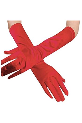 Skygo 40 cm Red Long Gloves - Elbow Length Fabric