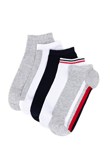 U.S. Polo Assn. Men's Gray Melange Socks 50289081-Vr086