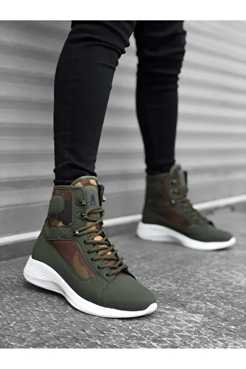 BOA BA0600 Lace-up Khaki Camouflage Short Boxer Unisex Sports Boots