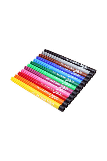 im kırtasiye Cem Alpino Maxi Felt Tip Pen 12 Colors