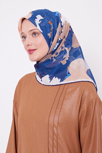 Levidor Αθλητικό κασκόλ Navy Blue Cotton - 0915-12