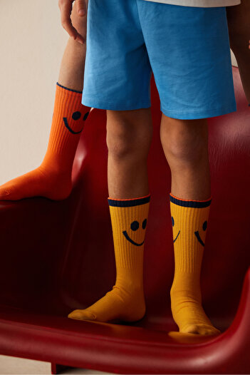 Penti Boy's Colorful Smiling Face 3-Piece Socks