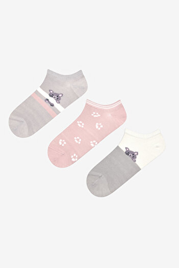 Penti Mause Paw Toe Seamless 3-Piece Booties Socks