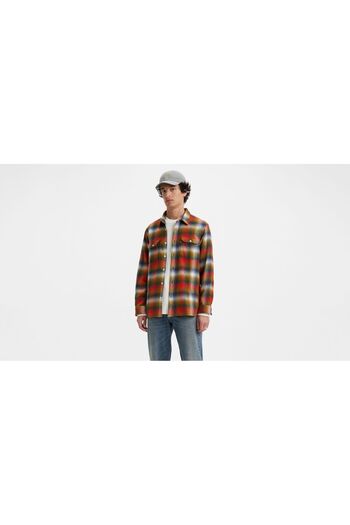 Levi's Levis 19573-0200 Jackson Worker Jonty Plaid - Relaxed Fit Checked Shirt, Darkest Spru