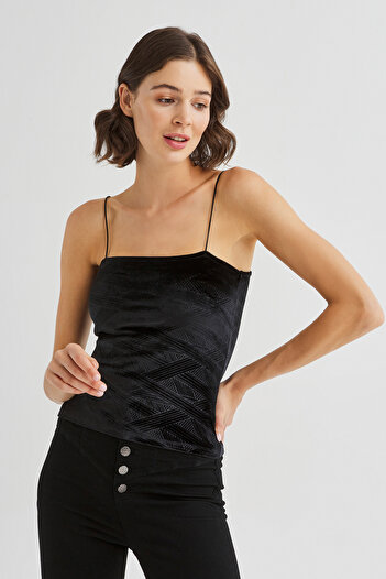 Penti Black New Velvet Undershirt
