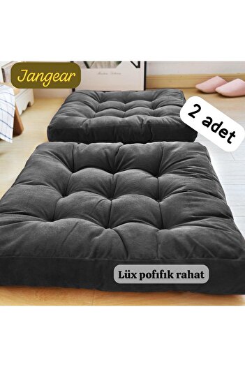 Makrome 2 Pcs Luxury Black Color Koselili Living Prevalent Honeycomb Front and Minor Ladder
