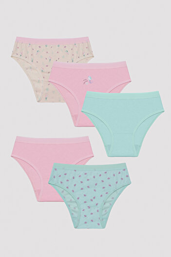 Penti Girl's Swimming Unicorn Multicolored 5-Piece Slip Panties