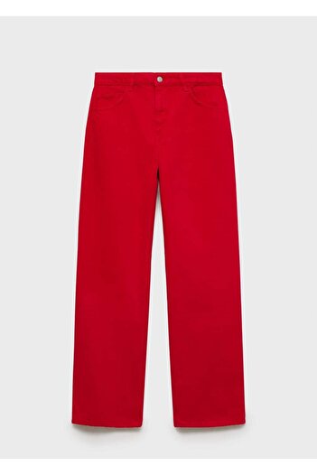MANGO Woman Düz Kesim Yüksek Bel Jean Pantolon