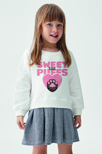 MYADA طقم سويت شيرت وتنورة منقوشة من Sweet Pufes - 22767