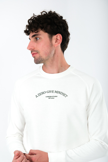 Coredra Men's Ecru Sweatshirt - Zero Give Regular Fit