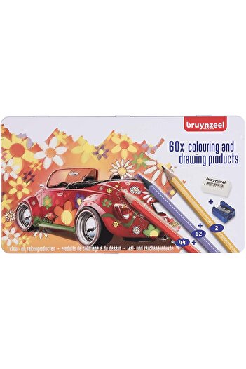 Bruynzeel 60 Pieces Coloring Dry Pen Paint Set