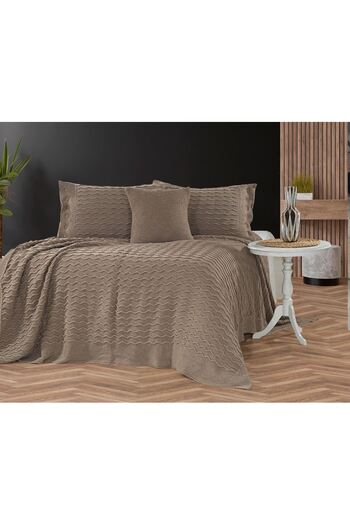 coton doux Tulip Knitwear Bedding Set 240 X 260 (Biscuit)