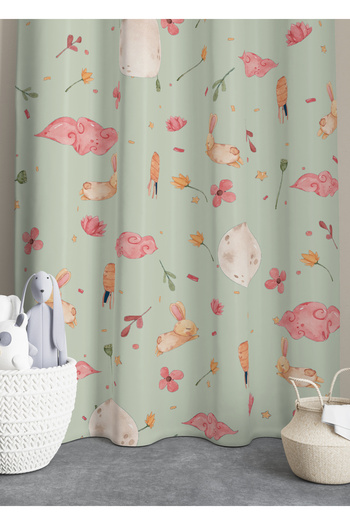 Filamente High Quality Single Wing Background Curtain - Children's and Baby's Room Printed Fabric (Child Room Curtain)