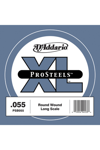 Daddario Psb055 Bass Guitar Single String, (Re), Pro Steels, 0.055 Gauge,