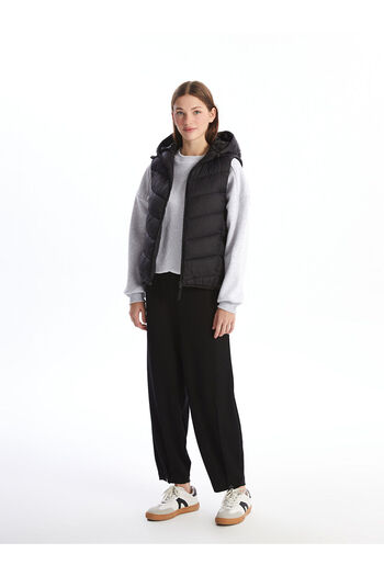 LC Waikiki Lw - Women's Hooded Plain Puffer Vest