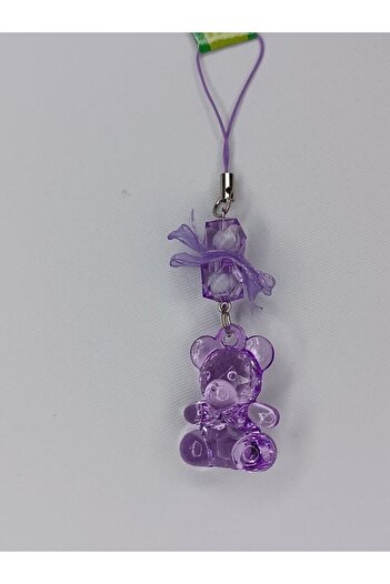 Hasyılmaz Jelibon Teddy Bear Phone Strap Bag Wallet Ornament Purple 008