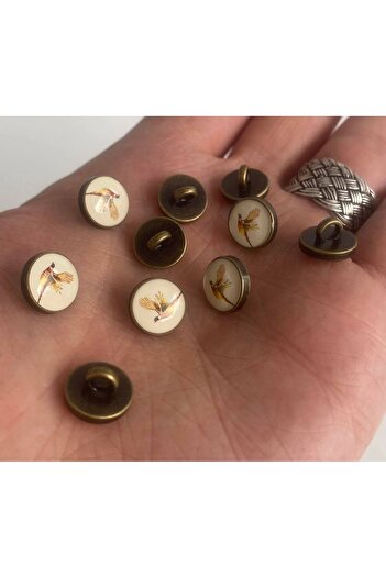 Hasyılmaz Pheasant Illustrated Drop Button 11mm 10 Pieces