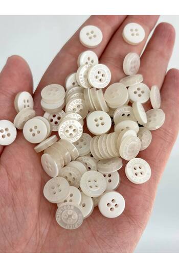 Hasyılmaz 4 Holes Round White Button 12mm 100 Pieces
