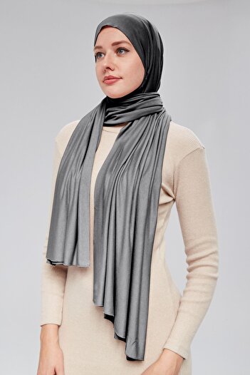 Sonbaharmoda Hijab Luxury Combed Cotton Women's Shawl - Smoked