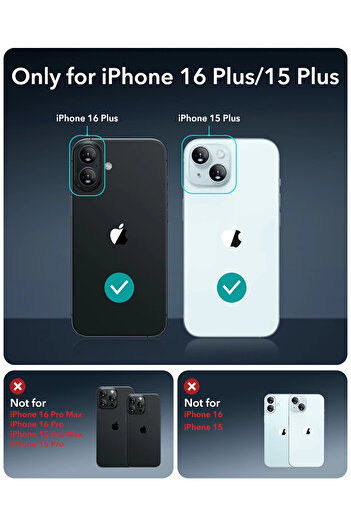 Fibaks iPhone 16 Plus Full Screen Protector 150Cc Antistatic 9H Hard Protection Glass