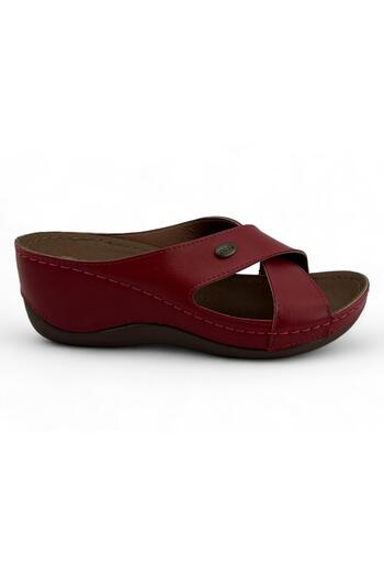 Muya Belle Anatomicalheel Spur Gel Supported Slippers-Burgundy